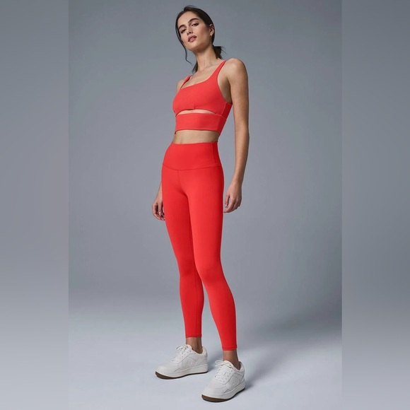 ALO Yoga Pants - ALO YOGA | ✨NEW✨ 7/8 High-Waist Airbrush Legging in Red Hot Summer